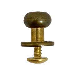 GEVÆRKNAPP - ANTIKK MESSING - 10 x 12 MM - 10 PK