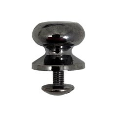 GEVÆRKNAPP - SORT NIKKEL - 13 X 12 MM - 10 PK