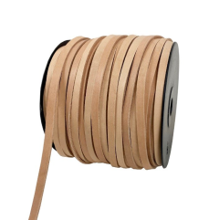 Skinnsnor firkantet - natur - 6,0 x 2,5 mm - pr.m