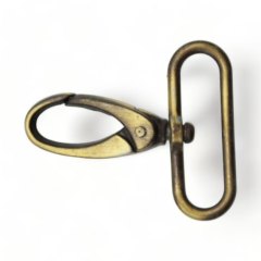 Karabinkrok - antikk messing - 25 og 30 mm