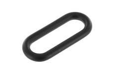 Oval ring - støpt messing m/svart PVD
