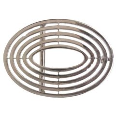 SPENNE OVAL - 40 MM - NIKKEL