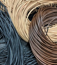 Skinnsnor - Rund - 2mm x 1m