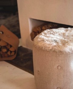 SITTEUNDERLAG SAU - NATUR MELANGE - DIA 35 CM