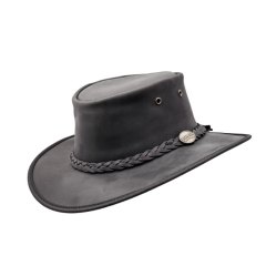 HATT SKINN - AUSTRALSK - SORT