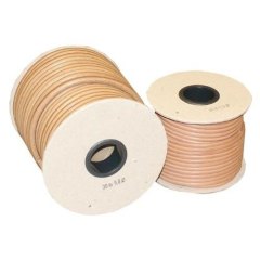 Skinnsnor rund - natur - 5, 6 og 8 mm - pr. m. 