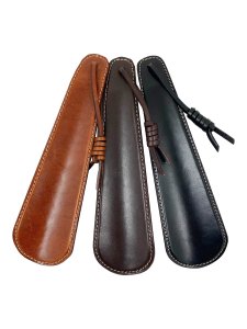 Skohorn - skinntrukket - 19 cm