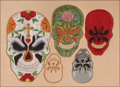MØNSTERSJABLON SKULLS