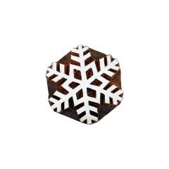 Trykkblokk - Snøkrystall - 6cm