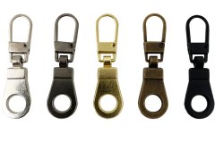 GLIDELÅS HEKTE BUET 10 PK - 5 FARGER - 37 MM LENGDE