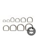 D-RING - NIKKEL - SVEISET - 10PK