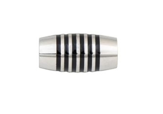 Lås magnet - oval m/striper - 6 x 21 mm
