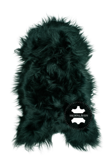SAUESKINN - BOTTLE GREEN - LANGHÅRET - 120/130CM
