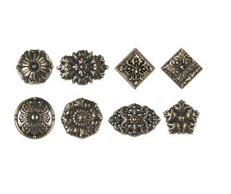 Concho Euro antikk messing