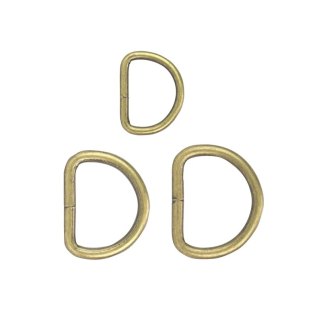 D-ring - antikk messing - DM