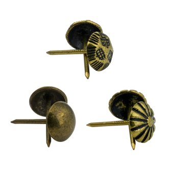 Møbelspiker antikk messing