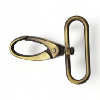 Karabinkrok - antikk messing - 25 og 30 mm