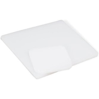 Skjæreplate 15 x 15 cm hvit/poly