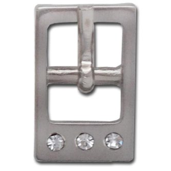 SPENNE 10MM BØRSTET NIKKEL M/TRE "DIAMANTER"