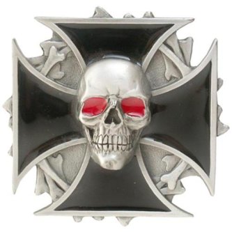 SPENNE TINN SKULL CROSS EMALJE - utgår
