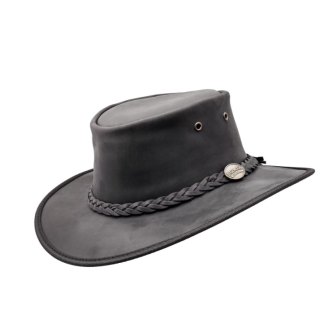 HATT SKINN - AUSTRALSK - SORT