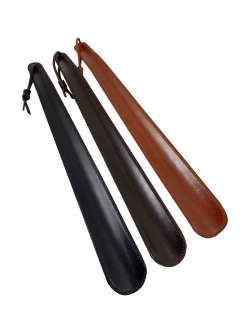 Skohorn - skinntrukket - 42 cm