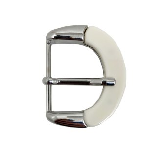 Spenne oval - m/resin - blank/elfenben - 40 mm