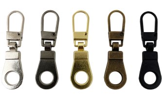 GLIDELÅS HEKTE BUET 10 PK - 5 FARGER - 37 MM LENGDE